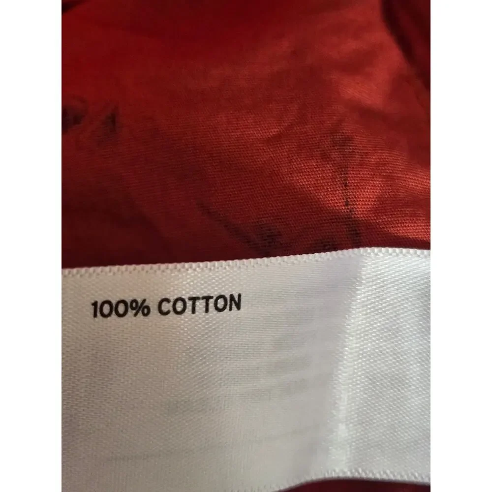 Duluth Trading Co Untucked Bbq Grilling Button Down Red Orange Shirt Large Tall - Picture 6 of 8